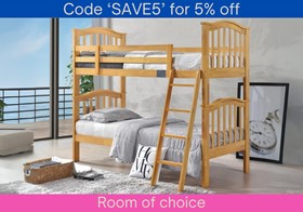 Cosmos Maple Bunk Beds - Solid Wood Bunks By Sleepland Beds