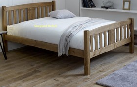 Honey Pine Palma Wooden Bed Frame - Solid Pine - 5ft Kingsize