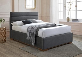 Inspire Mayfair Dark Grey Fabric Ottoman Bed - 5ft Kingsize