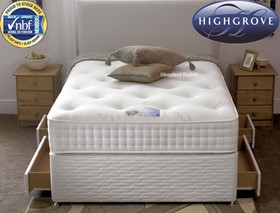 Panache Luxury Pocket Sprung 4ft Small Double Divan Bed By Highgrove
