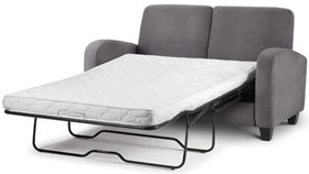Rivio 2 Seater Grey Fabric Sofa Bed - Small Double Foam Mattress