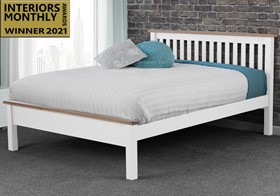 Sweet Dreams Newman White Wooden Bed Frame - Two Free Bedsides - 5ft Kingsize