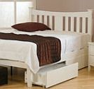 4ft Small Double White Beds
