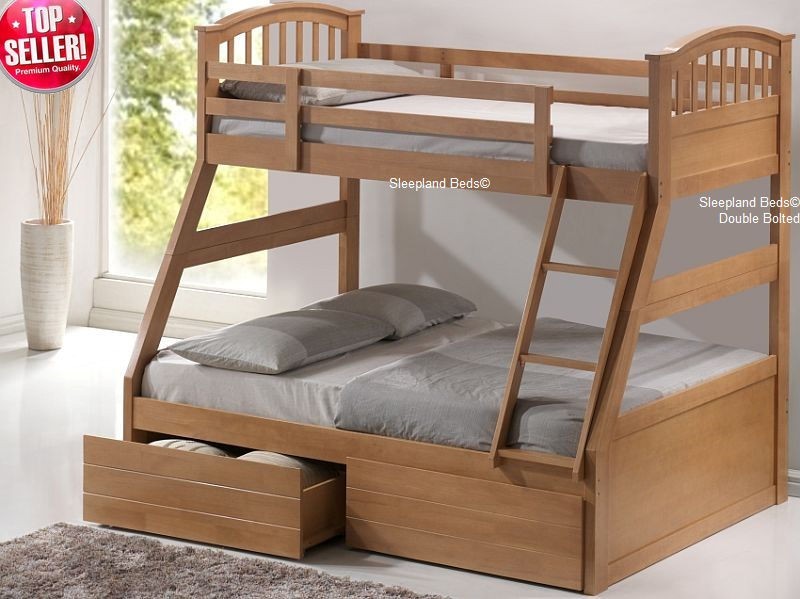 triple bunk bed with mattresses amazon