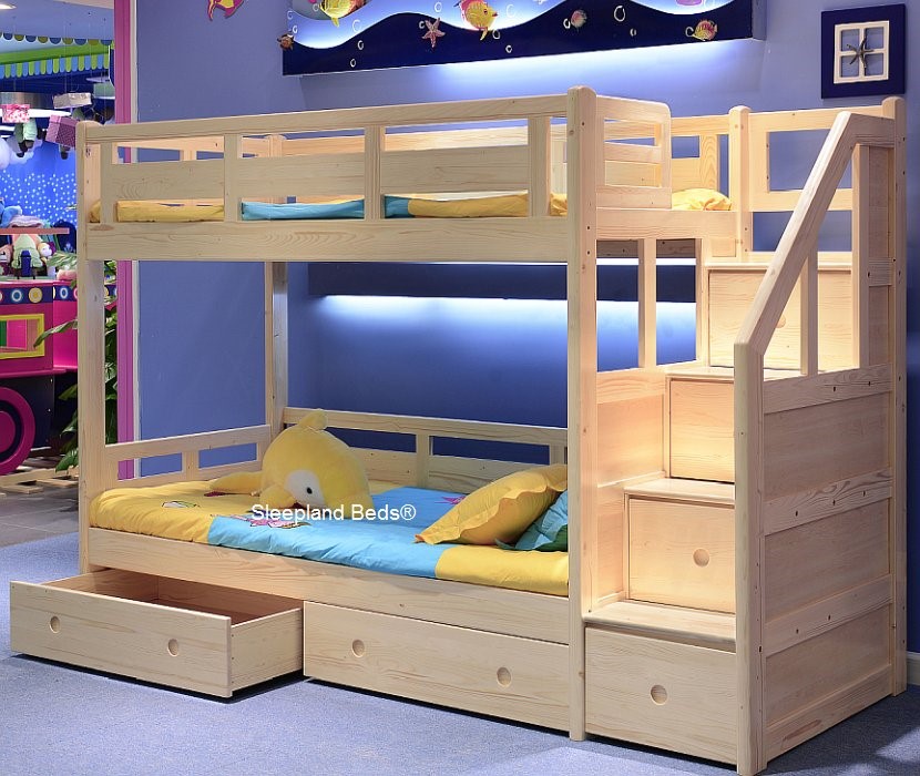 Luxury Solid Pine Bunk Bed Sleepland Beds