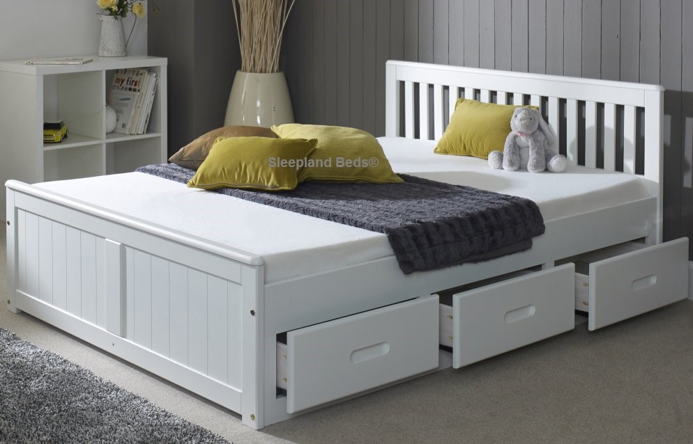 small cabin bed with storage