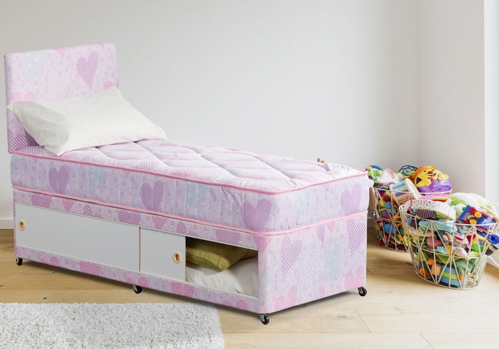 child's divan bed with mattress