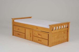 Solid Pine Captains Cabin Storage Bed