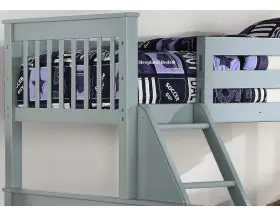 Grey Supersonic Double Bunk Beds With Drawers - Triple Sleeper - 1