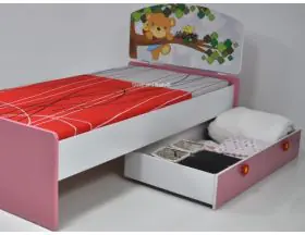 Childrens Pink Teddy Bear Bed Frame And Matching Bedroom Furniture Set - 6