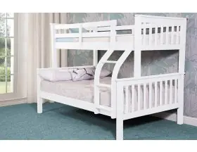 Connor White Wooden Triple Sleeper Bunk Bed By Sweet Dreams | Small Double - 0
