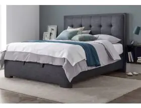 Kaydian Falstone Ottoman Bed - Slate Grey Fabric - 6ft Super Kingsize - 0