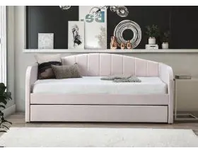 Flint Pink Fabric Day Guest Bed Frame - 0