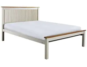 Hudson Wooden Bed Frame - Cream And Beech - 5ft Kingsize - 0