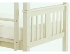 Navarro White Wooden Bunk Bed - 3ft Single - 1