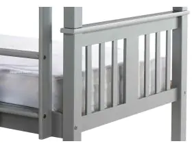  Navarro Bunk Bed In Grey - Pine Wood - 3ft Single - 1