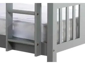  Navarro Bunk Bed In Grey - Pine Wood - 3ft Single - 2