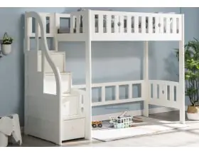 Paddington Dream White Highsleeper Bed With Stairs - 0