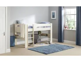Planet Childrens Midsleeper Bed With Open Space And Shelves - 0