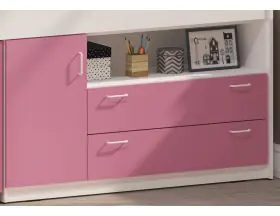 Sleepland Cameo Supreme Pink Mid sleeper Bed With Stairs, Storage And Desk - 3