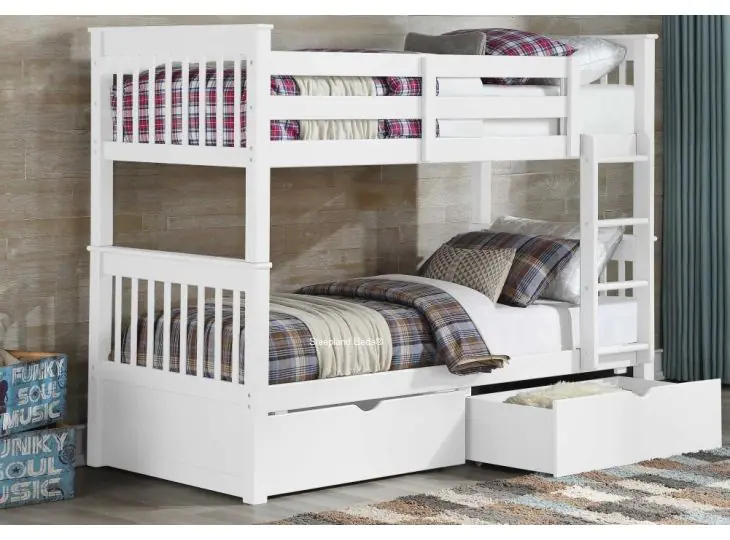 The Thomas White Storage Bunk Bed - Underbed Drawers and Save extra Money