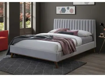 Time Living Albany Grey Fabric Kingsize Bed Frame