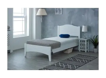 Lauren White Wooden Bed Frame - 3ft Single