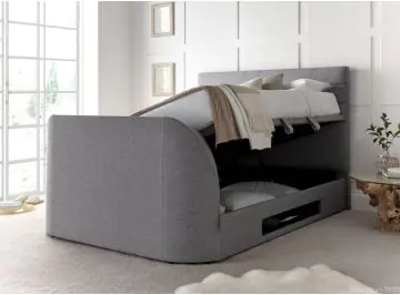 appleby grey fabric luxury fabric ottoman tv bed