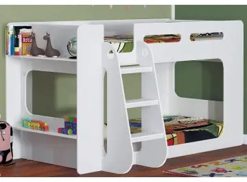 White Shorty Low Height Bunk Bed