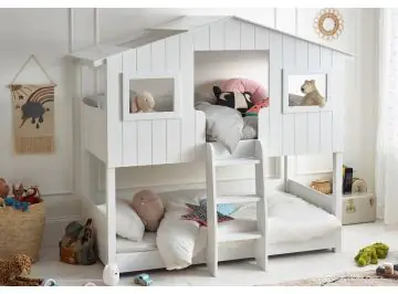 Willow Treehouse White Bunk Bed