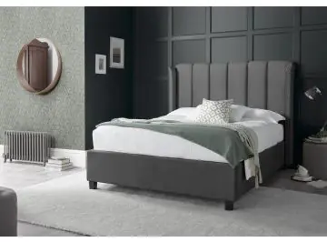 Bedmaster Aurora Grey Velvet Ottoman Bed Frame