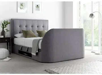 Flastone Marbella Grey Fabric Tv Ottoman Bed Frame