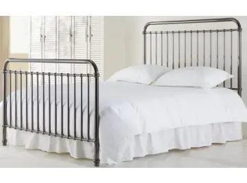 Inspire Rose Black Metal Bed Frame - Double Size