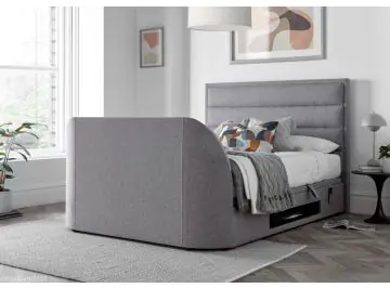 Kaydian Kirkby Luxury Grey Fabric Ottoman Tv Bed