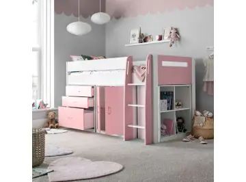 Pink Lacy Midsleeper Cabin Bed