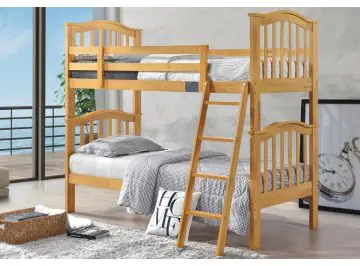 Sleepland Beds Exclusive Maple Cosmos Twin Wooden Bunk Beds