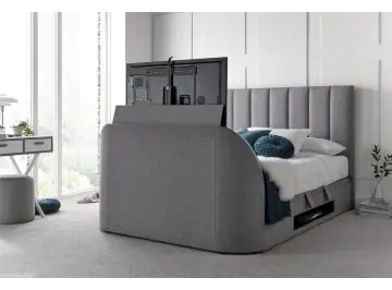 Medburn Marbella Grey Fabric Ottoman Tv Bed Frame