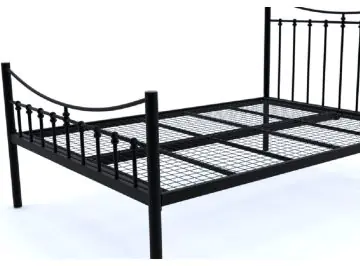 Mikana Black Double Metal Bed Frame