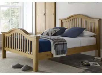 Minnesota Solid Oak Double Bed Frame