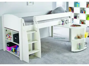 Uno s1A white midsleeper bed