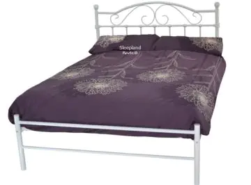 sussex white metal bed frame