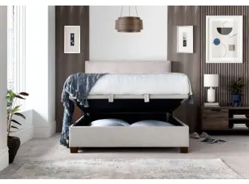 walkworth clay upholstered bed frame